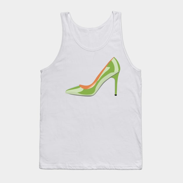 High Heel Shoe in Greenery Tank Top by DavidASmith